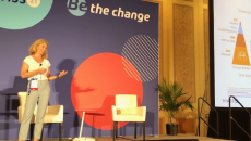 Optum Director of Research Danita Kiser, speaking at HIMSS21.