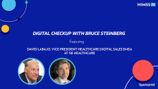 Bruce Steinberg and VP of healthcare digital sales for EMEA at GE Healthcare David Labajo