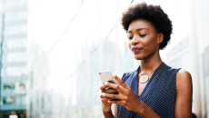 Person looking at phone