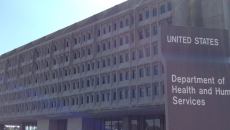 HHS building and signage