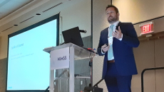 David Klebonis, chief operating officer of Palm Beach Accountable Care Organization, speaks at the HIMSS22 conference in Orlando.