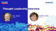 HIMSS President &amp; CEO Hal Wolf and Chair of the Board Directors Elena Sini