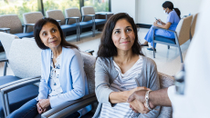 Indian Health Service patient shakes hands with doctor