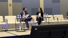 Moderator David Gray and Jodi Daniel