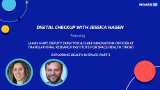 Jessica Hagen and Translational Research Institute for Space Health Chief Innovation Officer James Hury