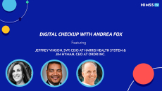 Andrea Fox and Jeffrey Vinson, CISO of Harris Health System, and Jim Hyman, CEO of Ordr