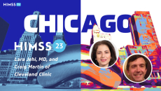 Dr. Lara Jehi, chief research information officer, and Craig Martin, IT product director for population health, at the Cleveland Clinic