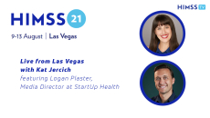 Logan Plaster, media director of StartUp Health and Kat Jercich