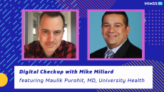 Dr. Maulik Purohit, clinical innovation lead for transformation at University Hospitals and Mike Miliard