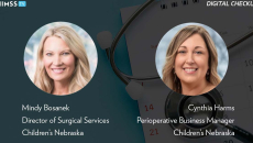 Mindy Bosanek and Cynthia Harms at Children's Nebraska_Stethoscope with calendar page Photo by Kwangmoozaa/iStock/Getty Images Plus