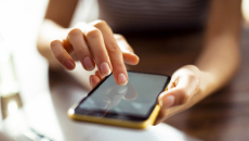 Hands on a smartphone