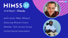 Rhonel Cinous, who serves on the Tech Access Group of the United Spinal Association and Mike Miliard