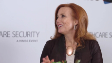 Theresa Payton talking to HIMSS TV