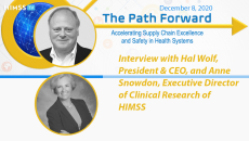 HIMSS CEO Hal Wolf and Executive Director of Clinical Research Anne Snowdon