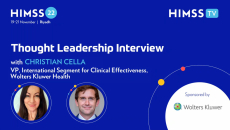 Lisa Rice-Duek (HIMSS) and Christian Cella (Wolters Kluwer Health)