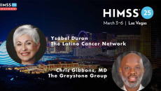 Ysabel Duron at the Latino Cancer Institute and Dr. Chris Gibbons at the Greystone Group_Las Vegas skyline Photo by halbergman/E+/Getty Images