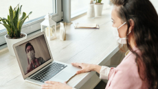 Telehealth visit via laptop