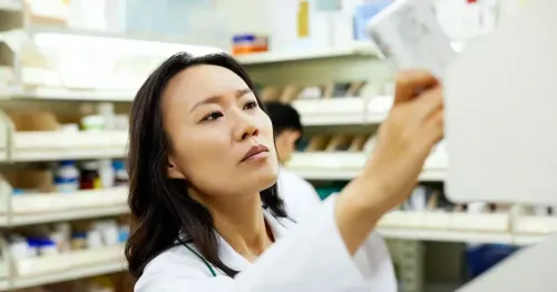 Pharmacist fills prescriptions