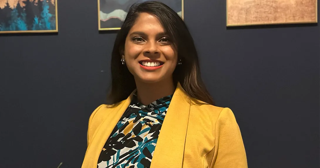 Rachini Ahmadi-Moosavi of UNC Health discussing AI governance