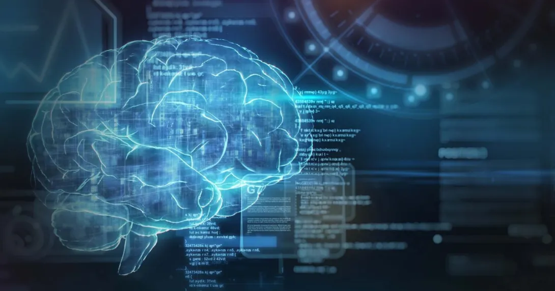 Abstract of a brain and data