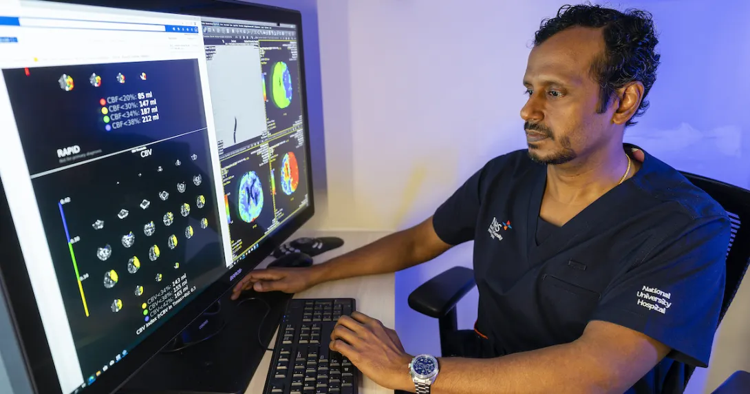 A NUH medical head using RapidAI