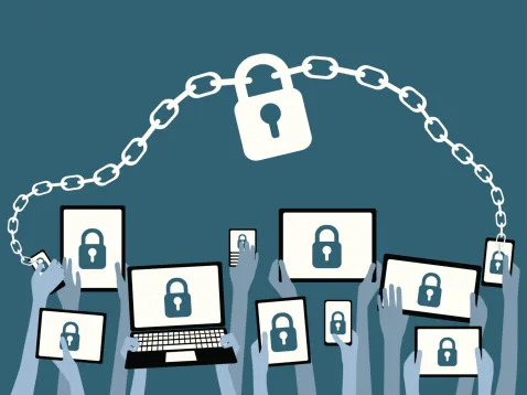 illustration of locked devices