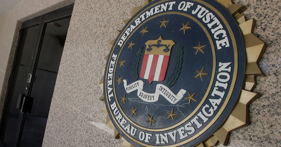 FBI logo on interior wall