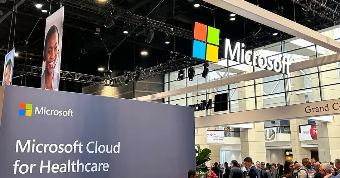 Microsoft signage at trade show