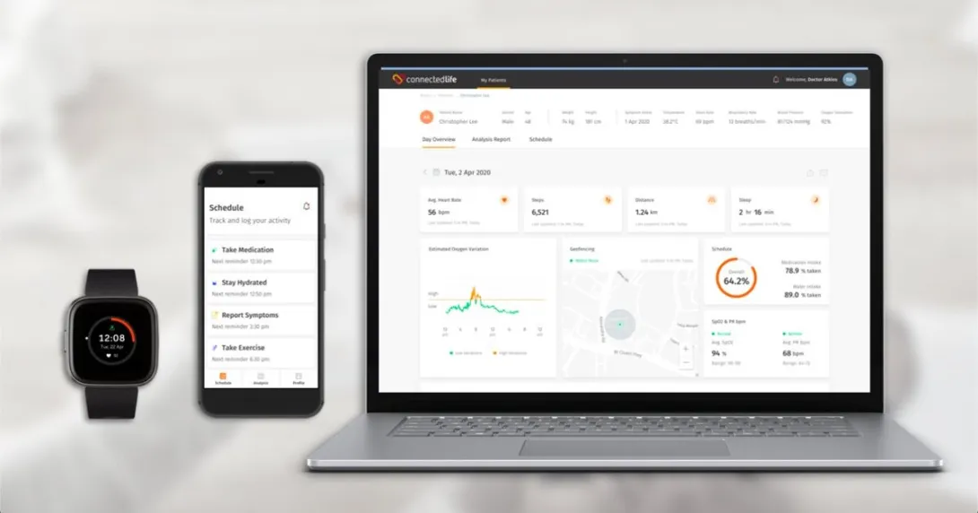 ConnectedLife's platform pairs with wearable devices