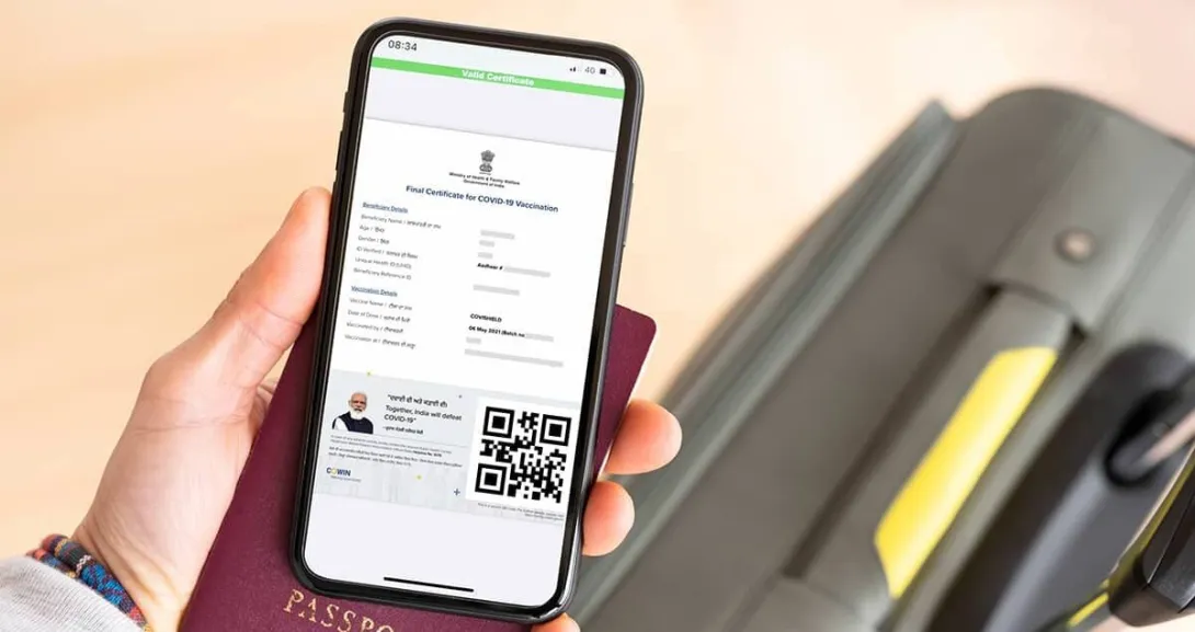 A digital COVID-19 vaccination certificate on India's CoWIN portal