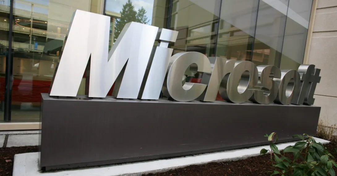 The Microsoft sign