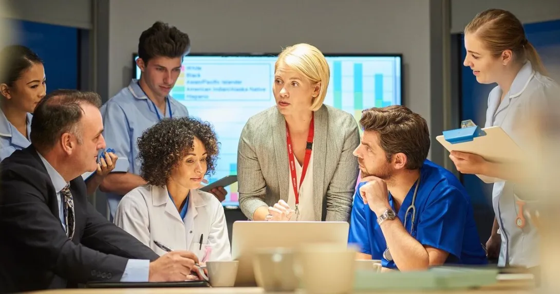 IT team huddle