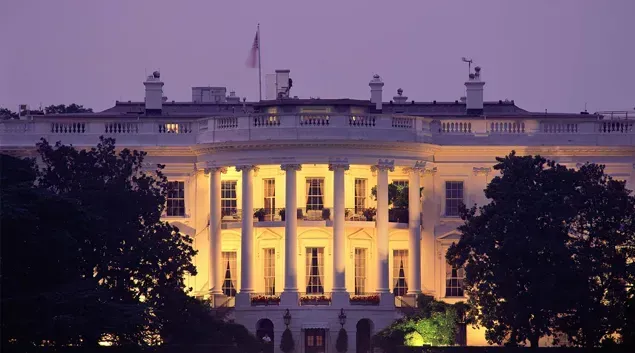 White House at night