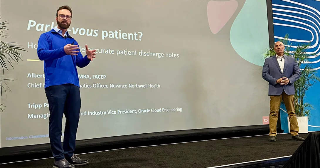 Tripp Partain of Oracle and Albert Villarin of Nuvance-Northwell Health
