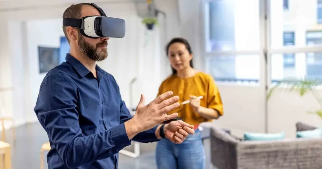 Patient uses VR headset at home 