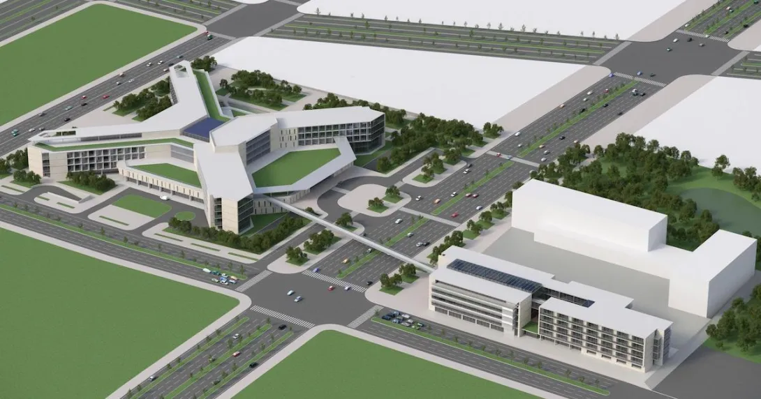 Artist's impression of the 7.2-hectare NTHU Taoyuan Medical and Educational R&amp;D Park