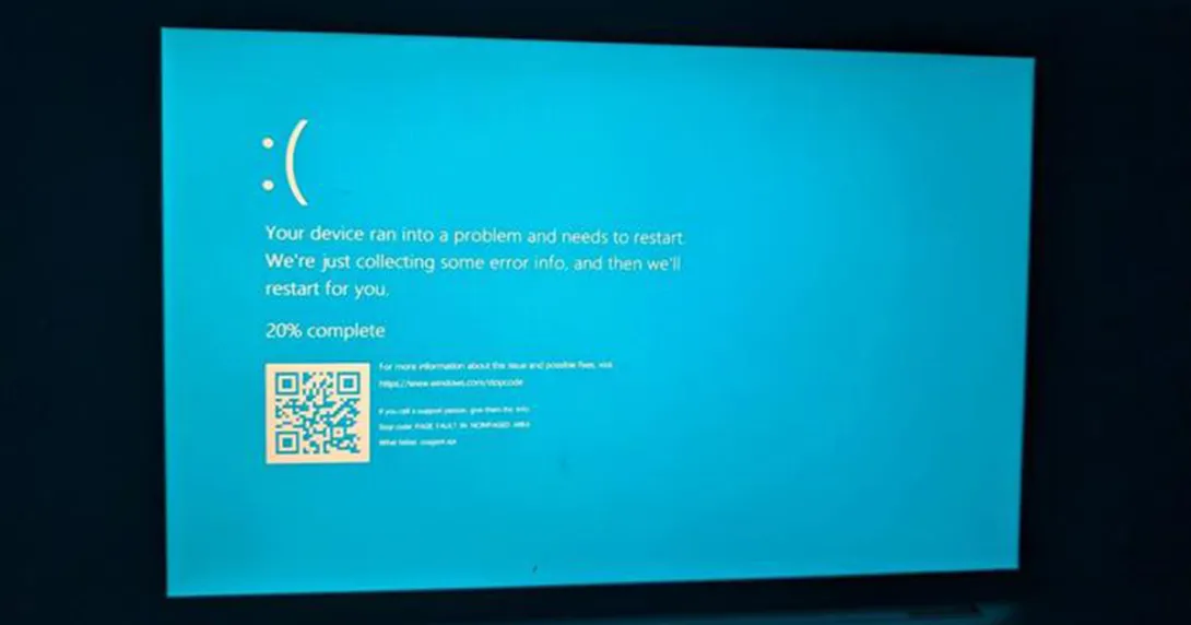 Windows "blue screen of death"