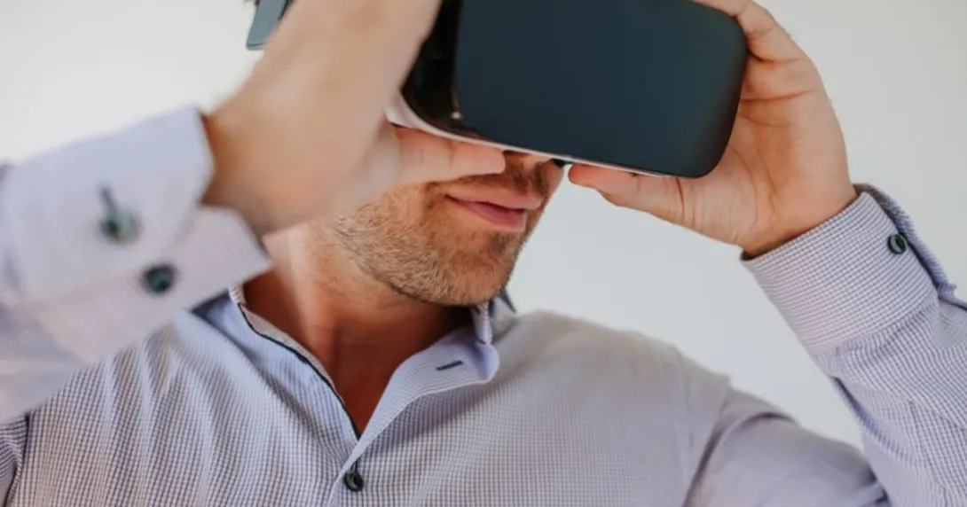 Person using VR headset