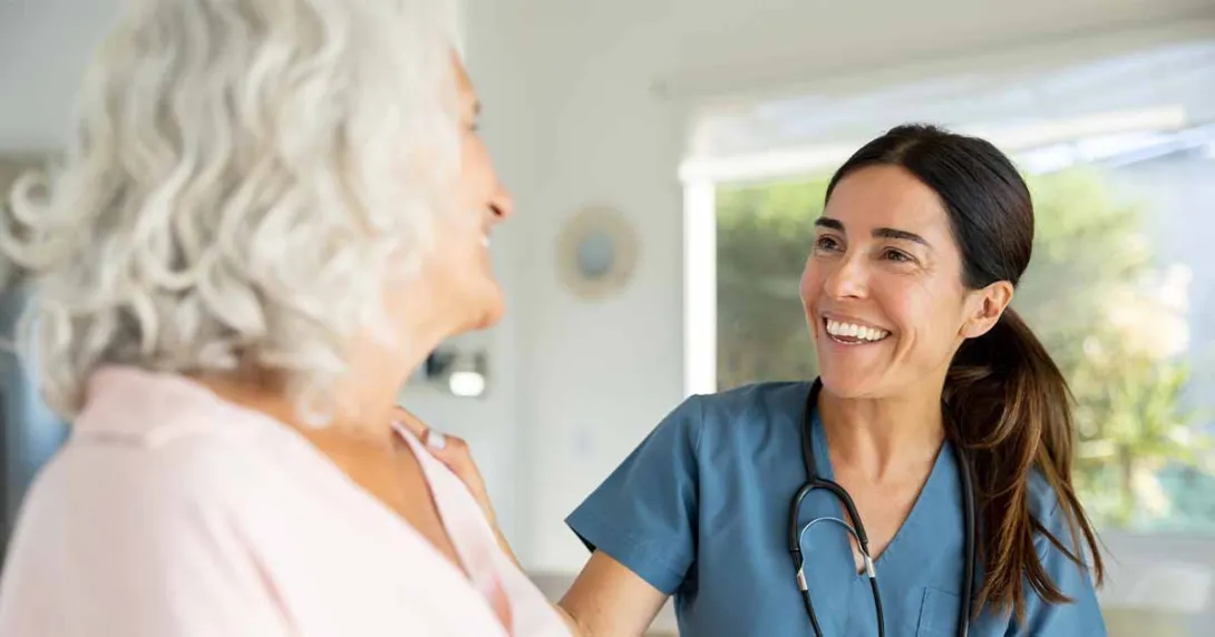 Doctor talking to patient