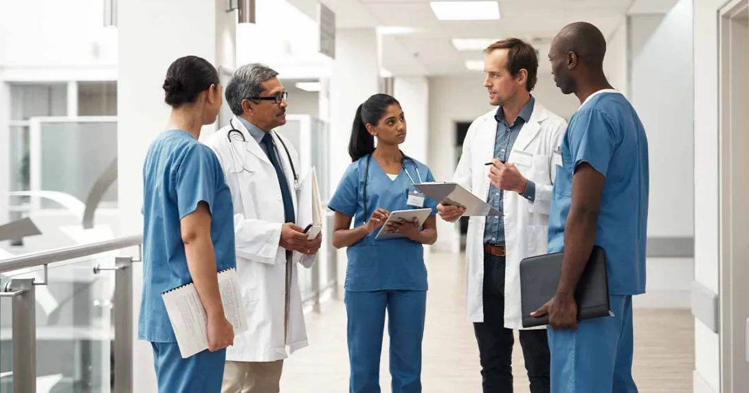 Meeting of healthcare workers