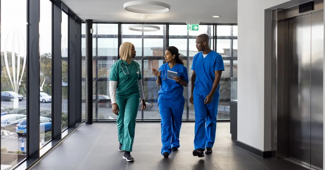 Doctors in corridor