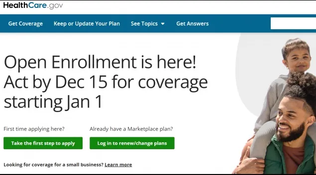 HealthCare.gov home page