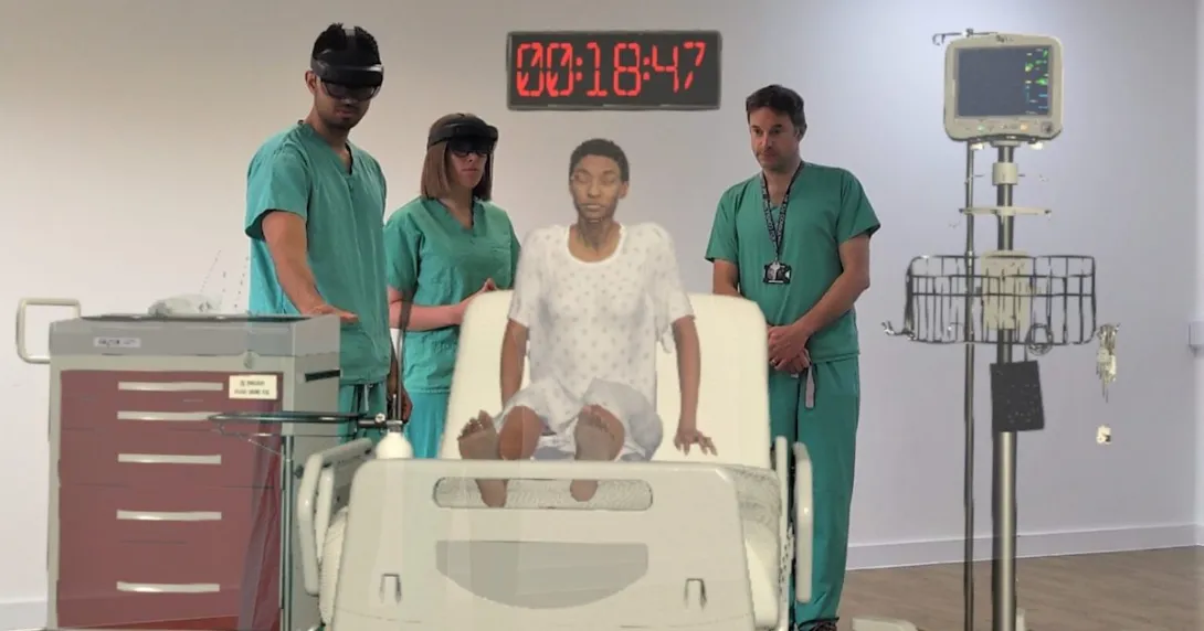 A simulated scenario on the HoloScenarios: Gastrointestinal module