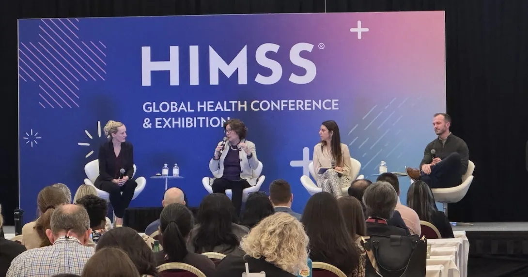 Alex McLeod of InterSystems, Gaye Bok of Mass General Brigham, Megan Zweig of Rock Health Advisory and Dan Gannon of iRhythm Technologies.