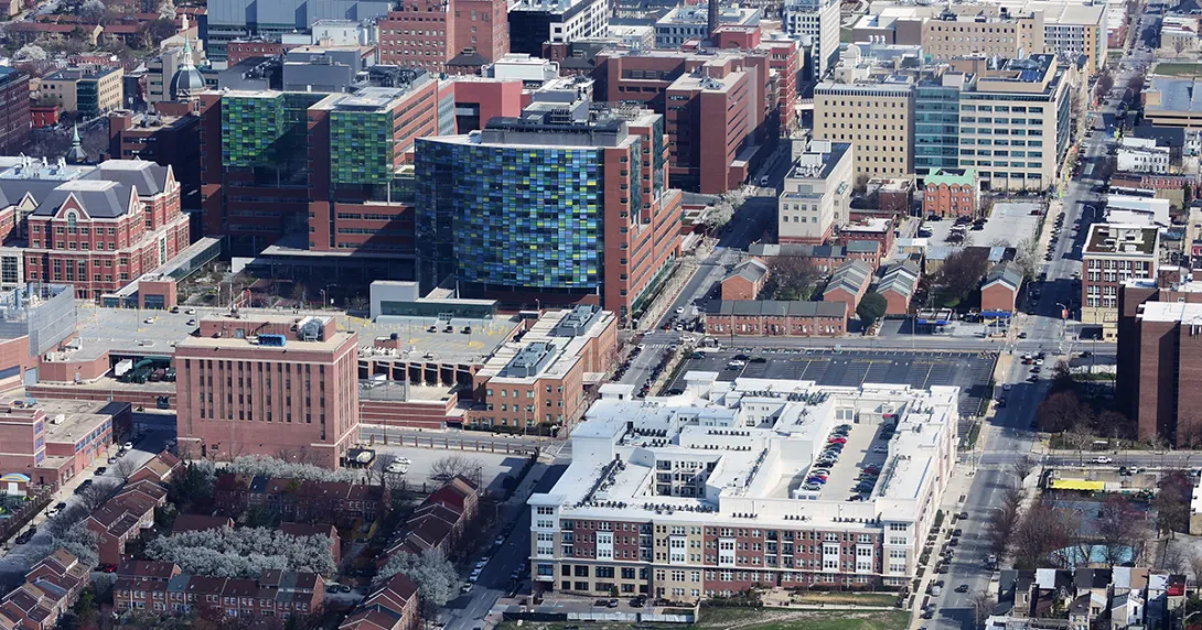 Johns Hopkins and downtown Baltimore