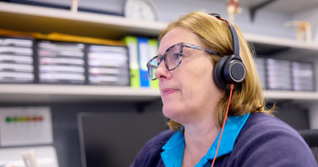 A clinician providing a virtual consultation with a patient from prison