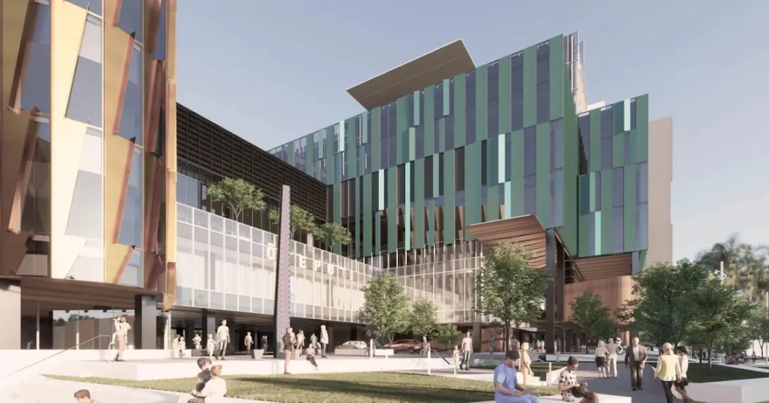 An artist's impression of the New Dunedin Hospital