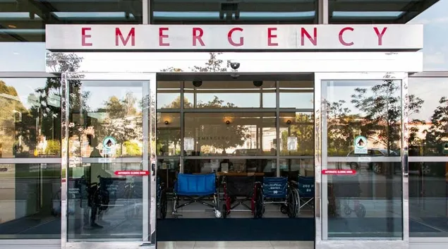 Open emergency department door
