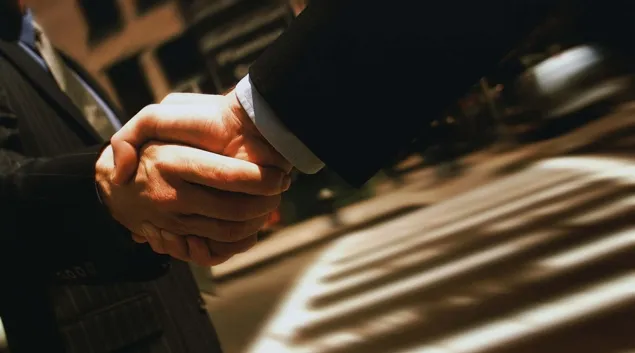 Closeup of a handshake