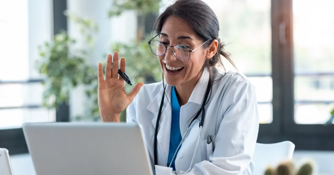 Physician doing telehealth consult